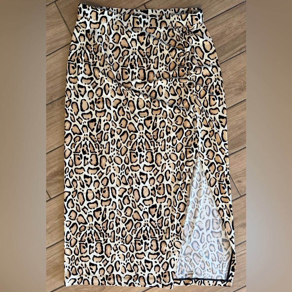 Lane Bryant Leopard Print Maxi Skirt